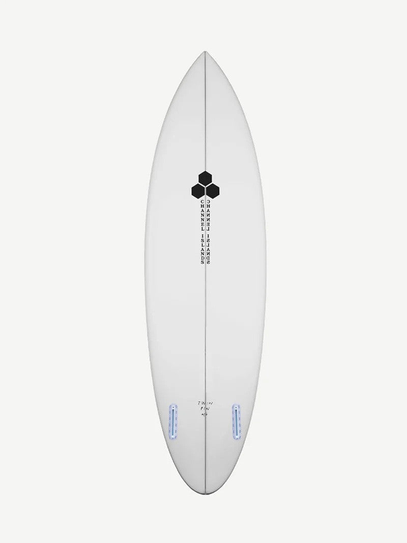 Twin Pin - Clear 5'11" x 19 1/2" X 2 5/8" - 32.90L, Round Pin, 2x FCS 2 Fin Boxes, PU - ID:1010600