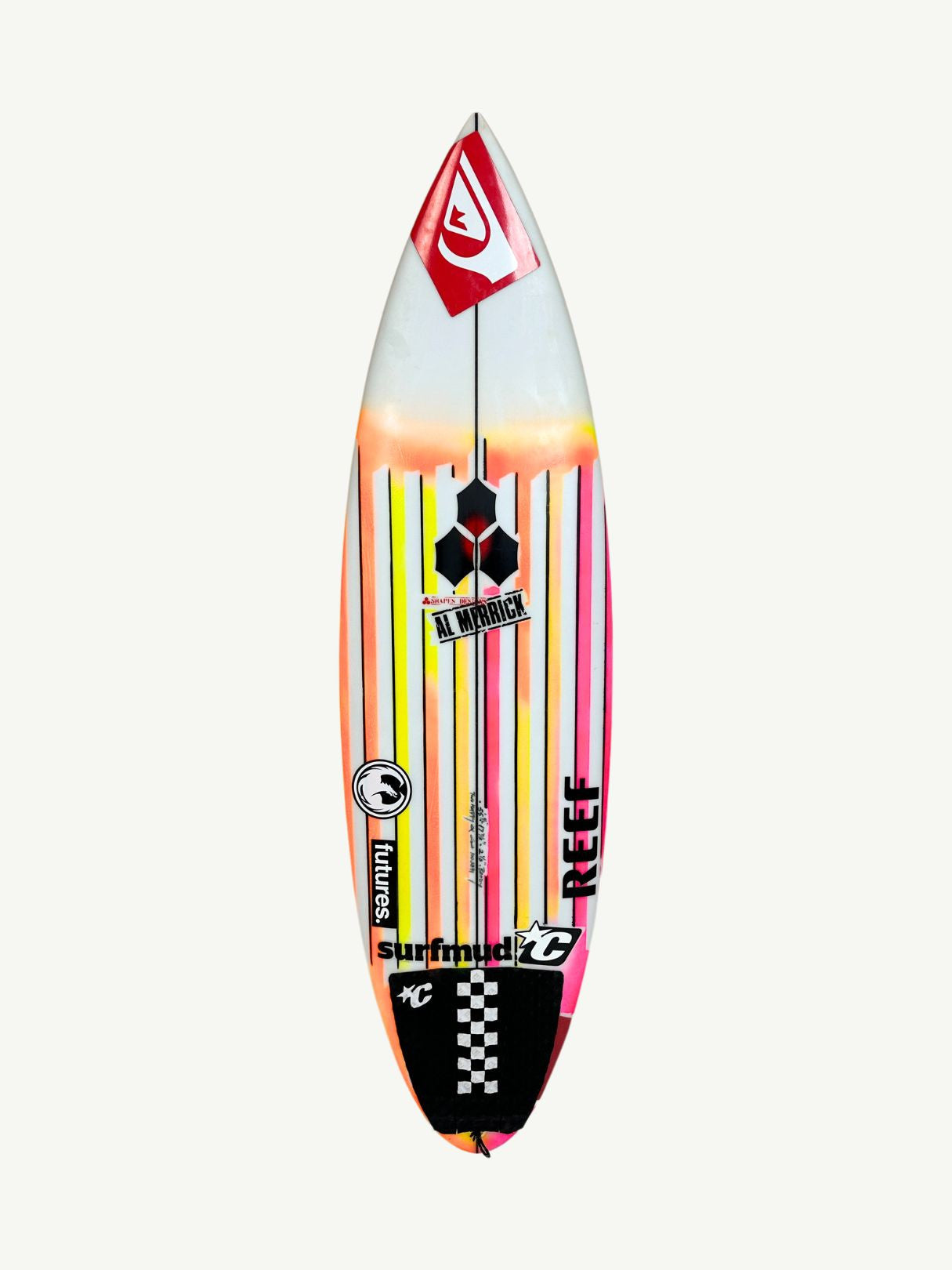 Two Happy Grom V2 5'5"1/2 x 17 7/8" X  2 1/8", Round Pin, 3x  Futures Fin Boxes, PU [Good] - ID:1008891