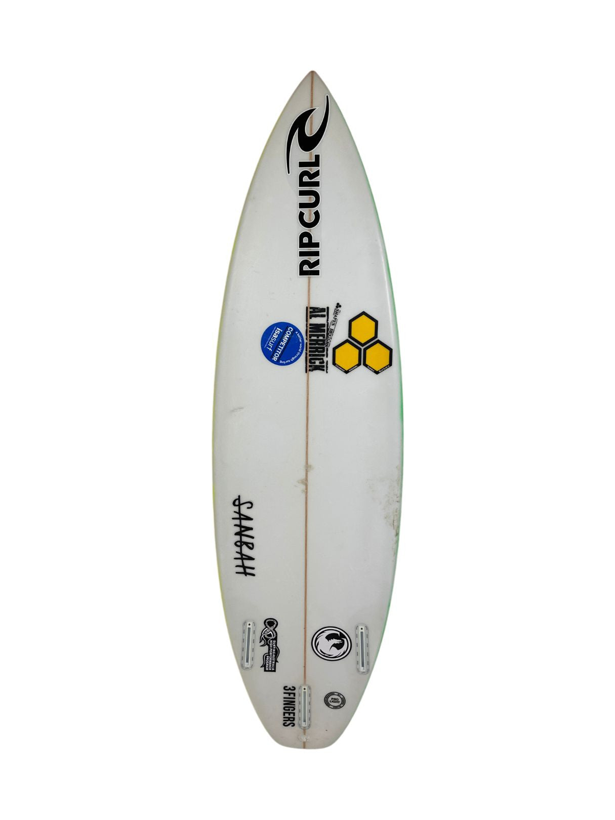 Mikey February Shorty 5'7" x 18" X  2 1/8", Round Square, 3x  Futures Fin Boxes, PU [Good] - ID:1067926