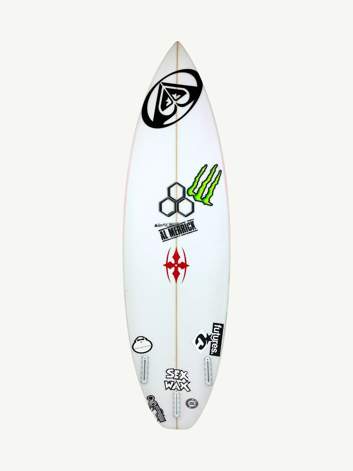 PROTOTYPE 5'6"1/2 x 17 1/2" X  2 1/16", Round Square, 3x  Futures Fin Boxes, PU [Good] - ID:1019188