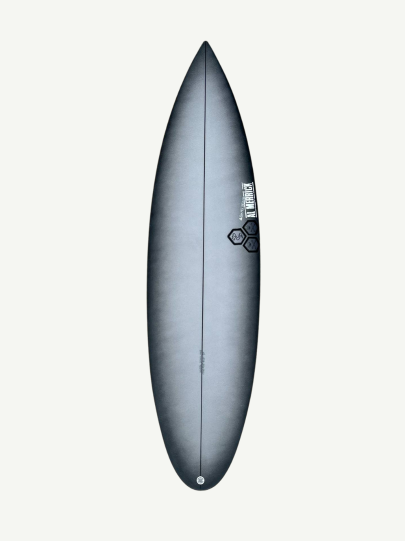 Black and White Round Tail 6'0" x 19 1/8" X  2 5/16" - 29.20L, Round, 3x  Futures Fin Boxes, PU - ID:986179
