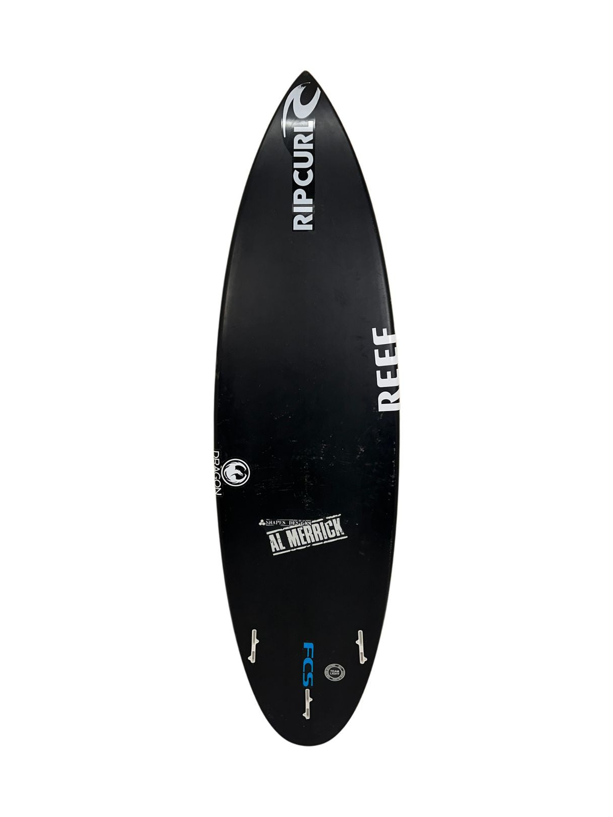 Two Happy 6'0" x 18 7/8" X  2 3/8", Round, 3x  FCS 2 Fin Boxes, ECT - Epoxy [Good] - ID:951845