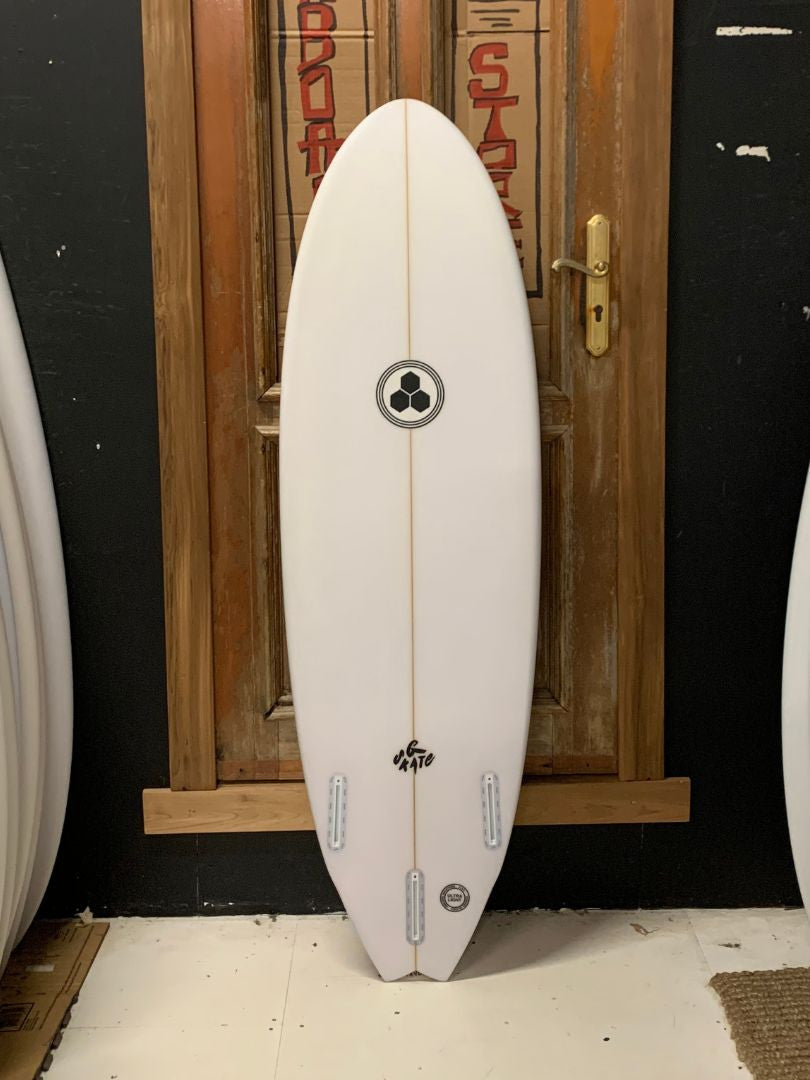 G-Skate - Clear 5'6" x 19 1/4" X  2 7/16" - 29.10L, Wing Swallow, 3x  Futures Fin Boxes, PU - ID:752333