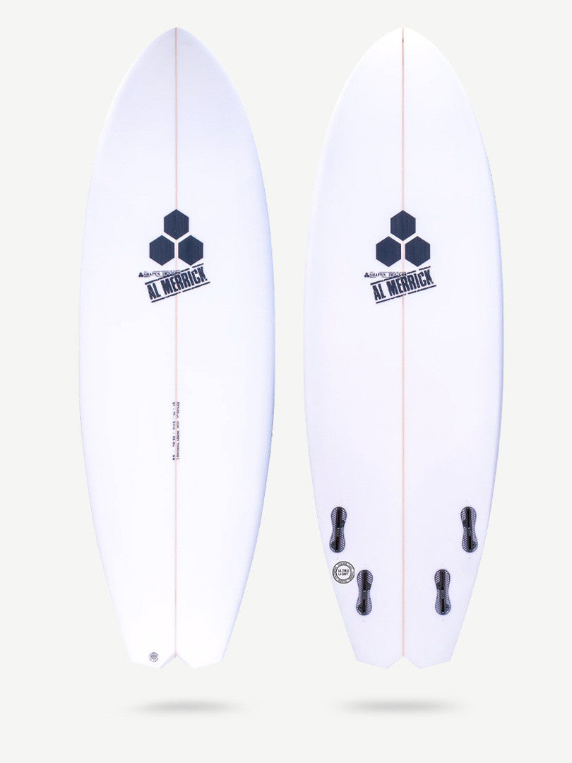 Bobby Quad 5'5" x 19 5/8" X  2 7/16" - 28.90L, Split Square, 4x  FCS 2 Fin Boxes, PU - ID:971777