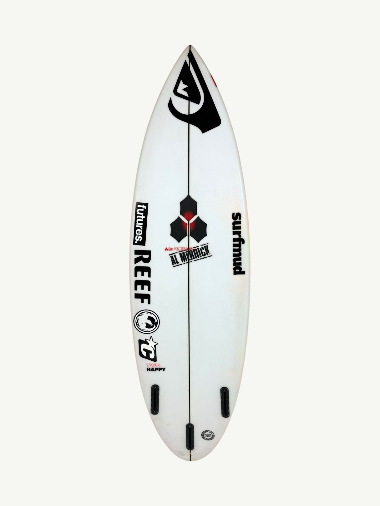 Two Happy Grom V2 5'5"1/2 x 17 7/8" X  2 1/8", Round Pin, 3x  Futures Fin Boxes, PU [Good] - ID:1008891