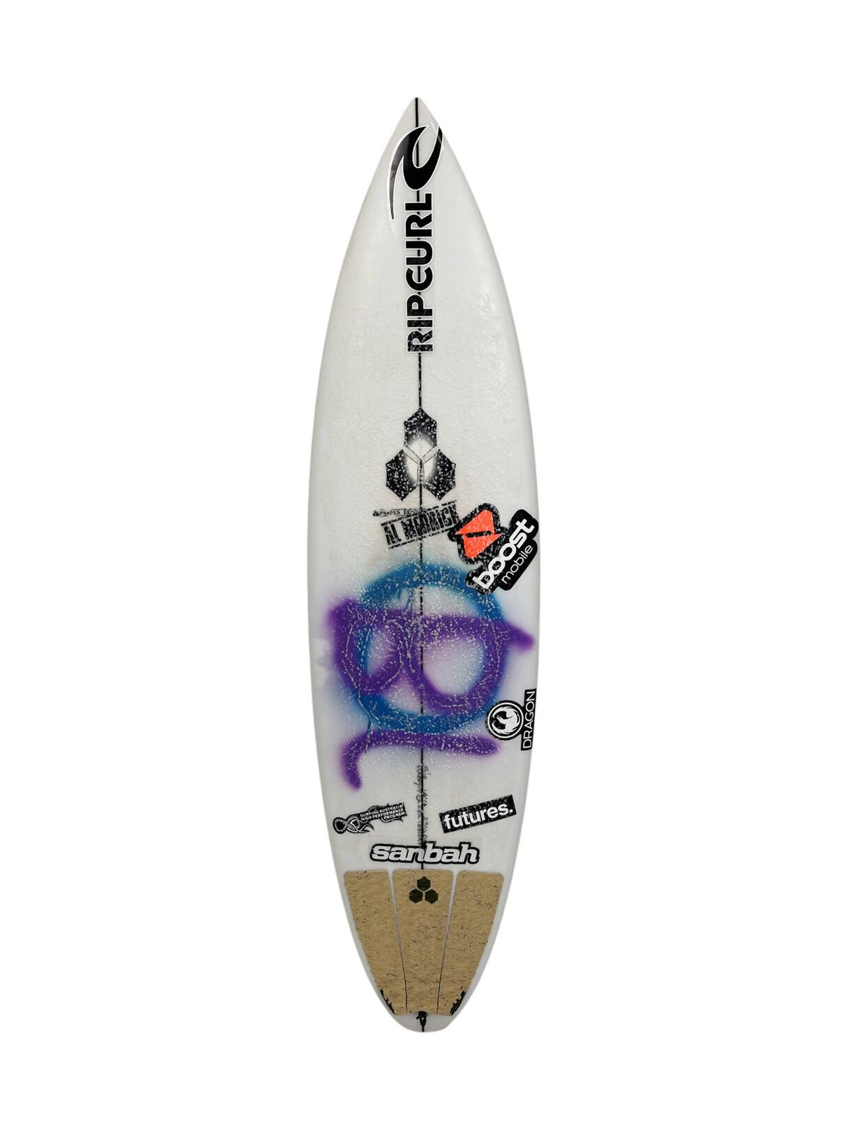 Happy Traveler - Minus Dims (PRO) 5'10" x 18 1/8" X  2 3/16", Round Pin, 3x  Futures Fin Boxes, PU [Good] - ID:1031057