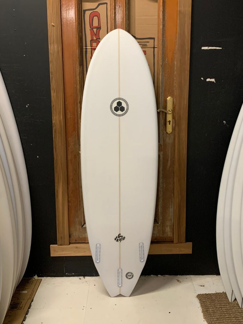 G-Skate - Clear 6'4" x 21 3/8" X  3" - 45.60L, Wing Swallow, 3x  Futures Fin Boxes, PU - ID:870220