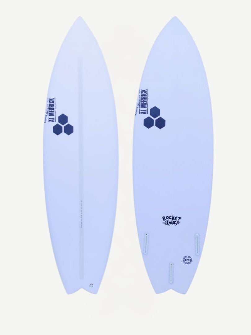 Rocket Wide - Spine-Tek EPS 5'8" x 19 1/2" X  2 1/2" - 30.30L, Swallow, 3x  FCS 2 Fin Boxes, Spine Tek EPS - Medium - ID:952443