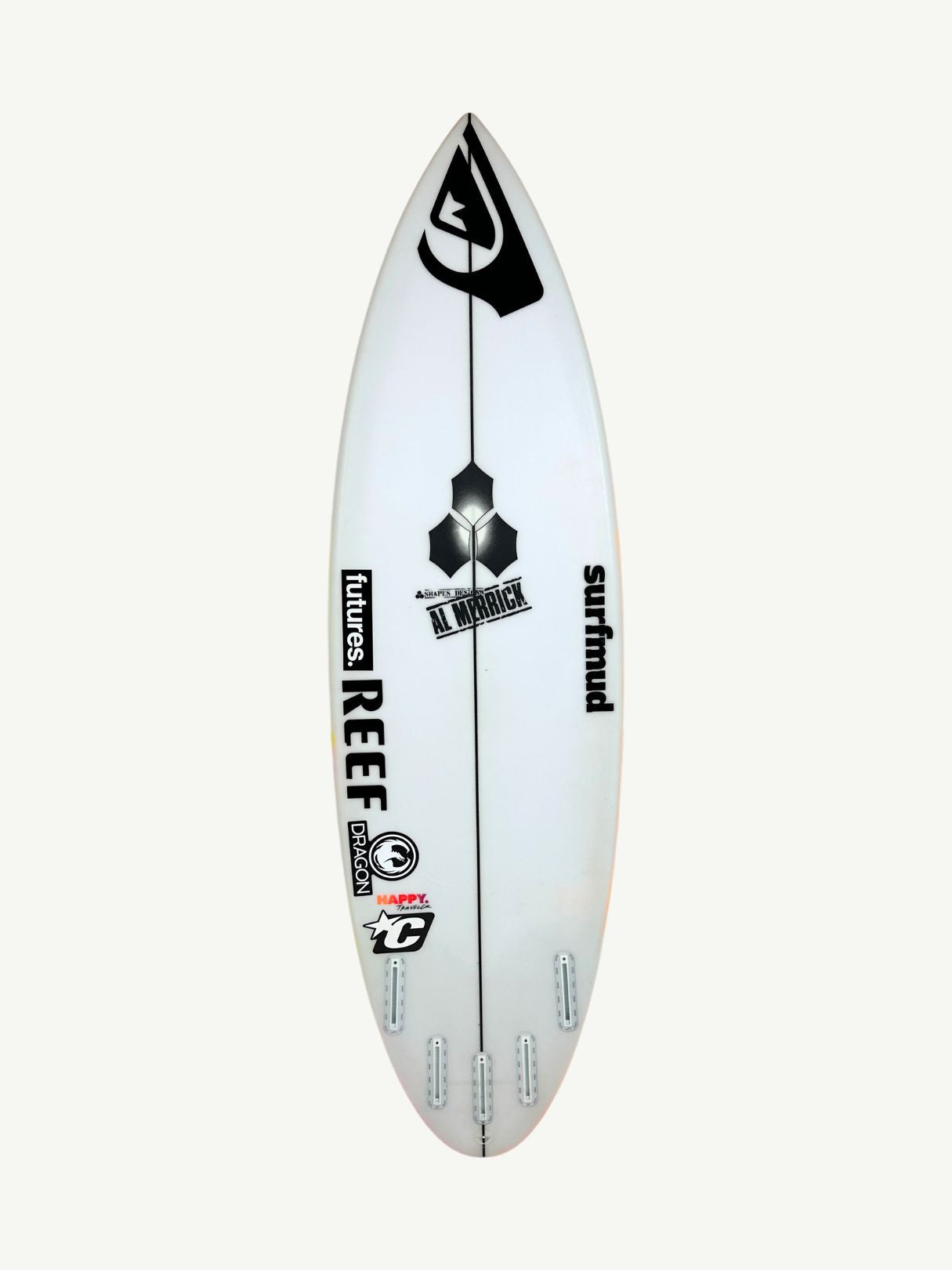 Happy Traveler - Minus Dims (PRO) 5'6" x 17 7/8" X  2 1/8", Round Pin, 5x  Futures Fin Boxes, PU [Good] - ID:1008892