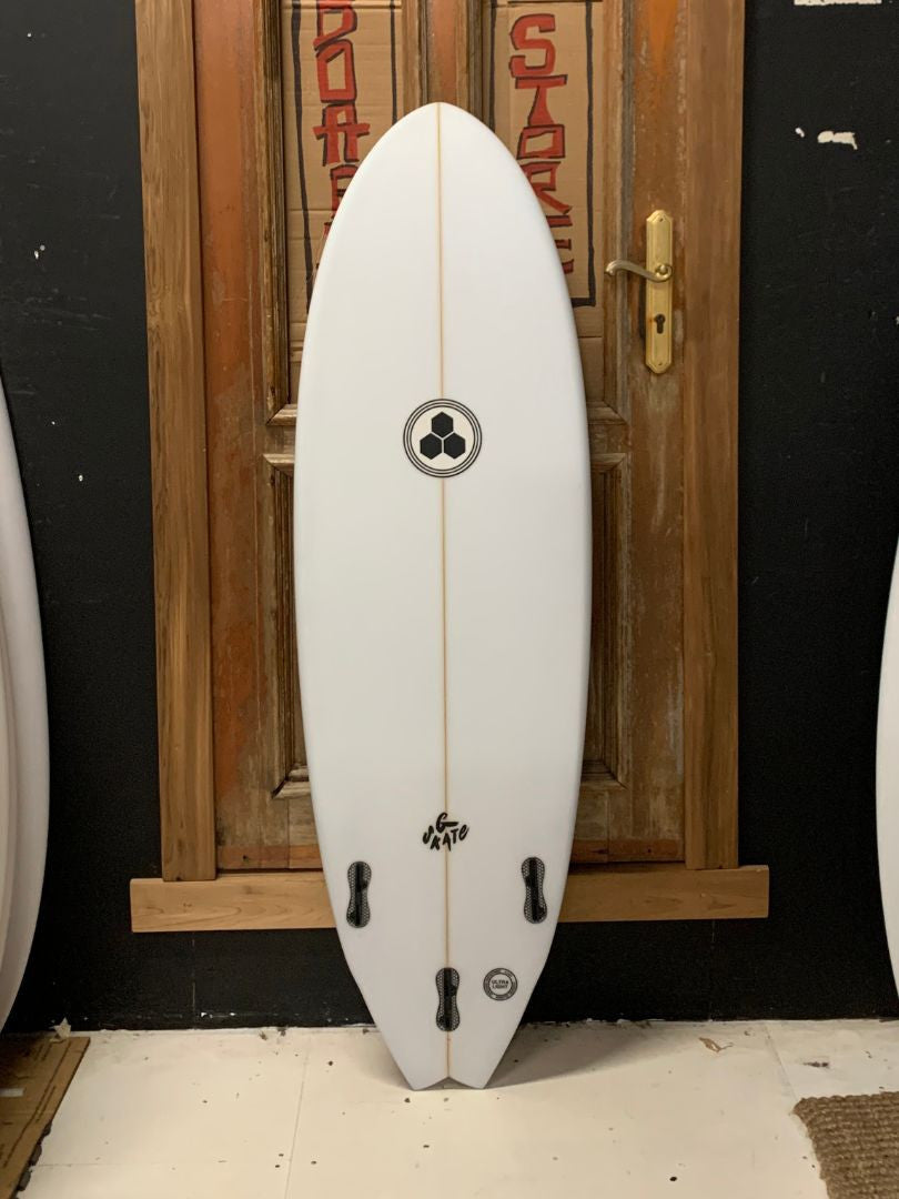 G-Skate - Clear 5'4" x 19" X  2 3/8" - 27.20L, Wing Swallow, 3x  FCS 2 Fin Boxes, PU - ID:835726