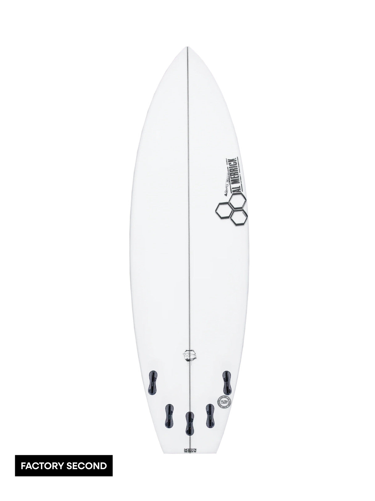 Neck Beard 2 5'7" x 19 1/8" X  2 3/8" - 28.10L, 3x  FCS 2 Fin Boxes, PU - ID:1082800