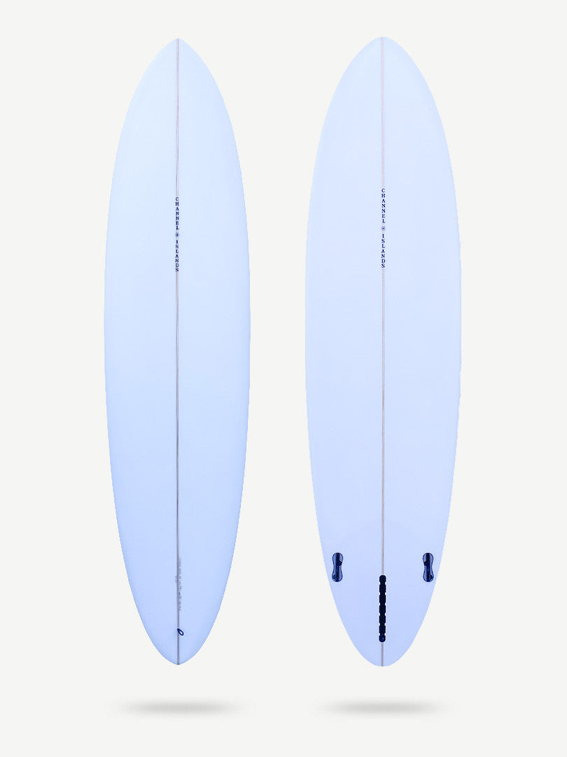 CI Mid - Clear 6'6" x 20 1/2" X  2 9/16" - 37.80L, Round, 3x  Single + 2 Boxes FCS 2 Fin Boxes, PU - ID:888743