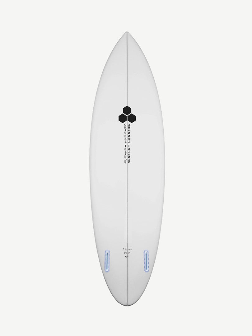 Twin Pin - Clear 5'9" x 19 1/8" X  2 9/16" - 30.60L, Round Pin, 2x  FCS 2 Fin Boxes, PU - ID:967966