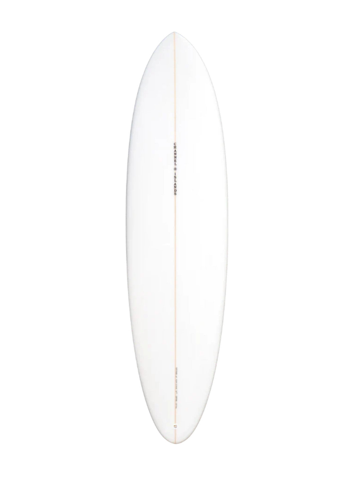 CI Mid Twin - Clear 7'5" x 21 3/4" X  3" - 53.50L, Round, 2x  Futures Fin Boxes, PU - ID:1154196