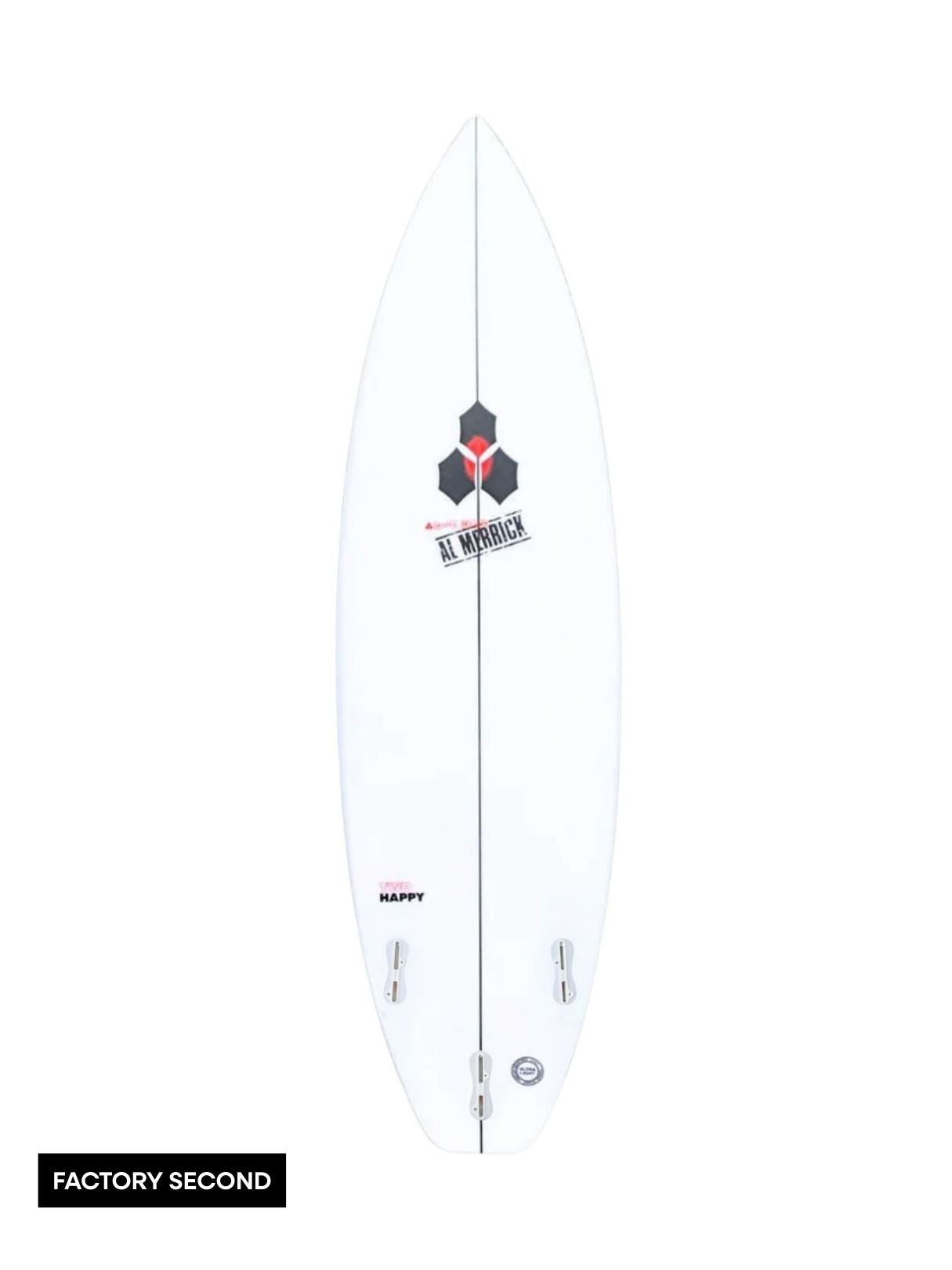 Two Happy 6'2" x 19 1/2" X  2 9/16" - 32.70L, Round Square, 3x  FCS 2 Fin Boxes, PU - ID:1044031