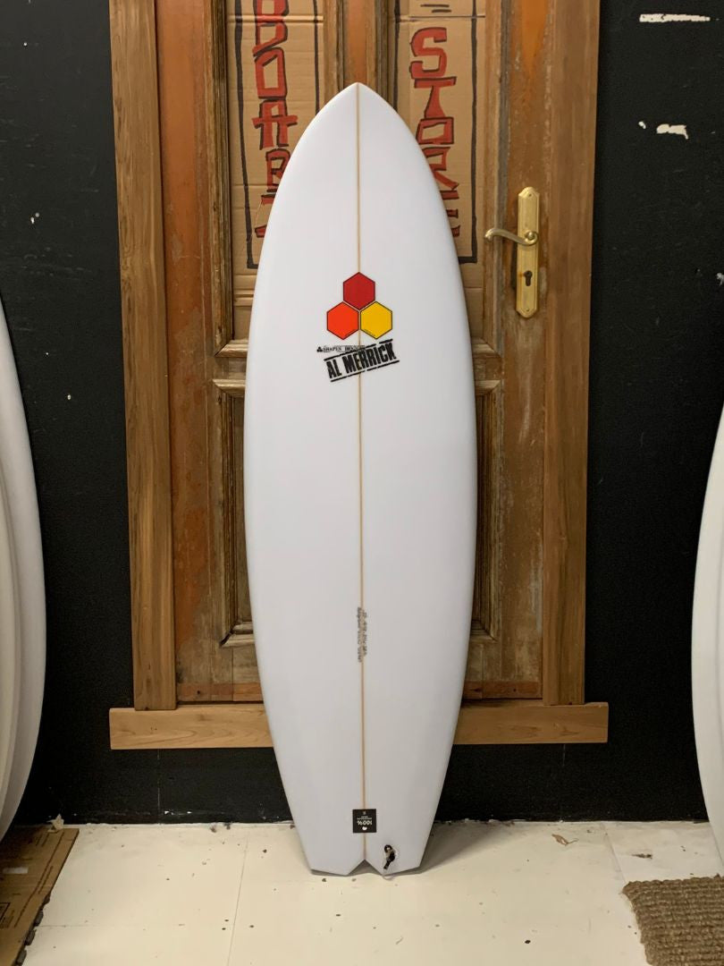 Bobby Quad 5'5" x 19 5/8" X  2 7/16" - 28.90L, Split Square, 4x  FCS 2 Fin Boxes, PU - ID:936407