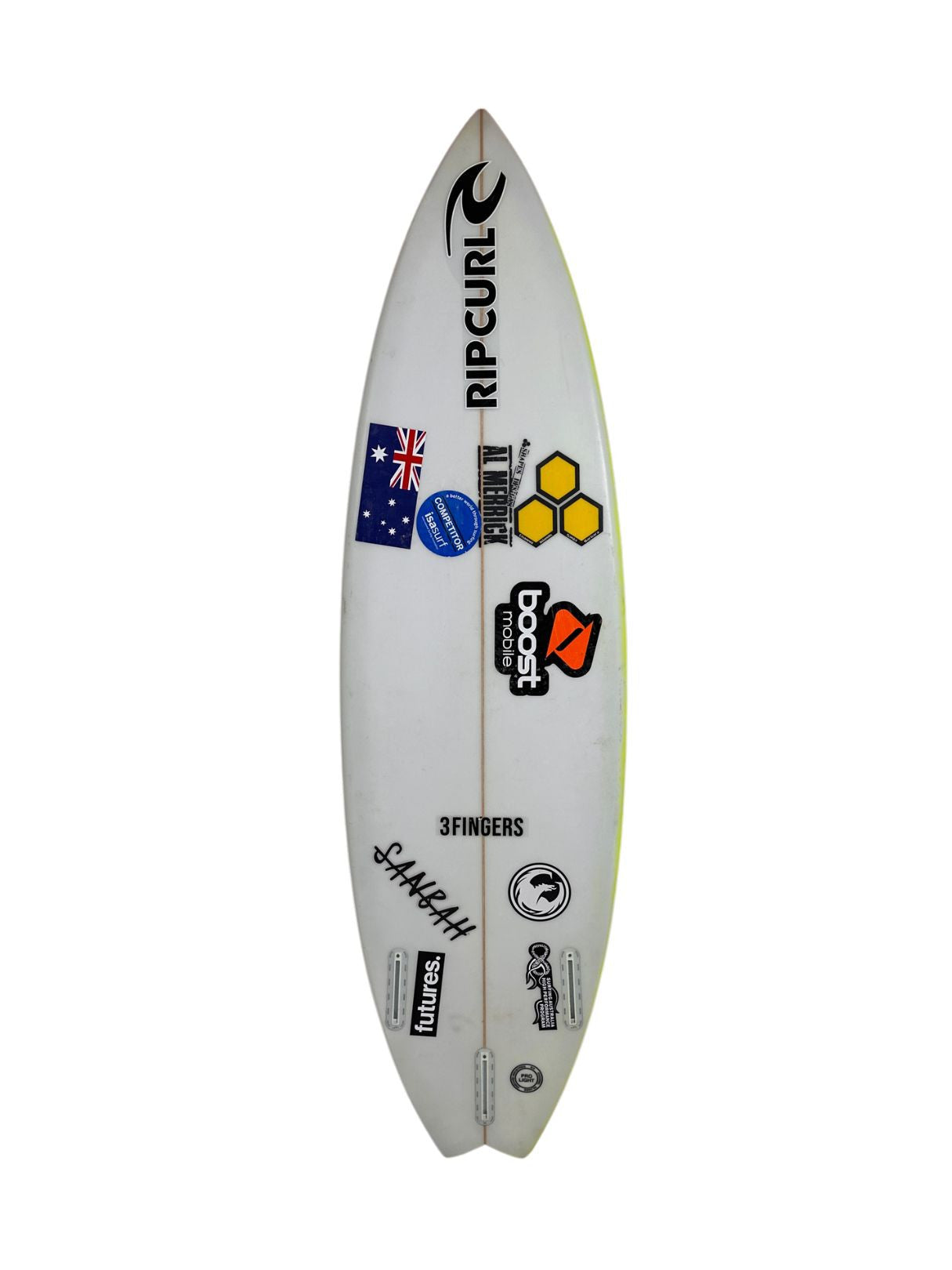 Mikey February Shorty 5'7" x 18" X  2 1/8", 3x  Futures Fin Boxes [Good] - ID:1141512