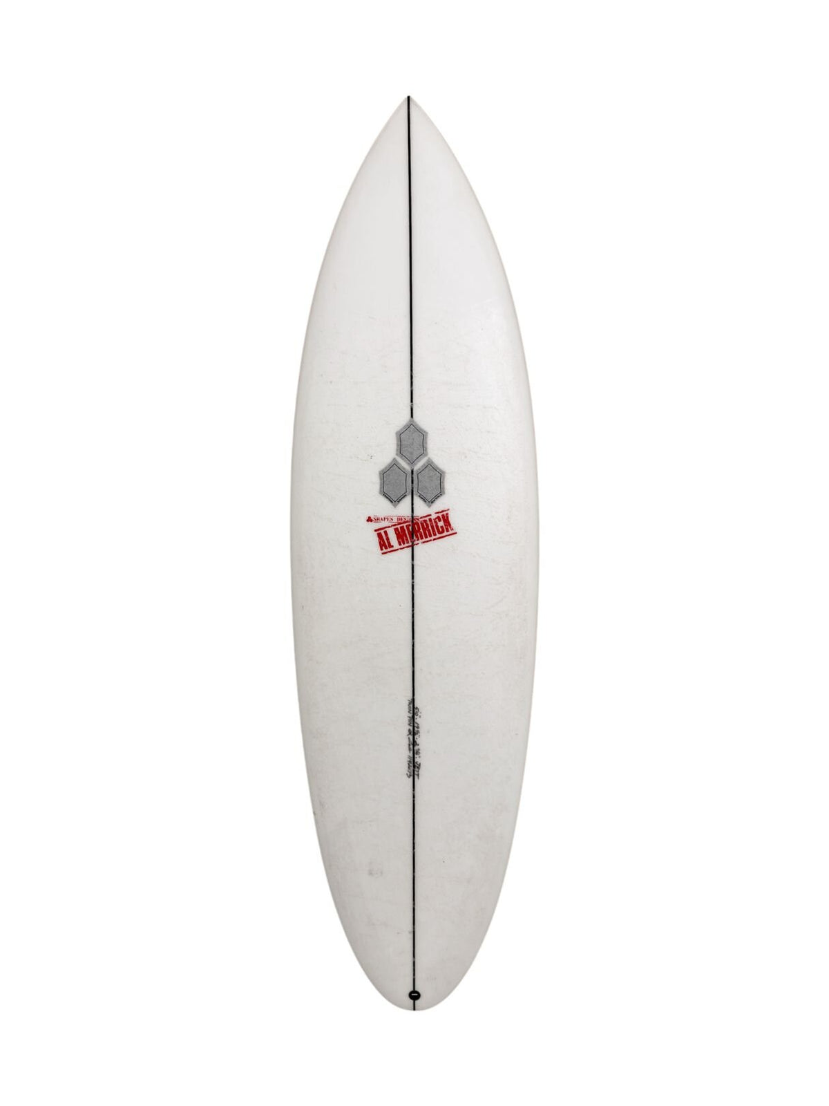 Twin Pin - Clear 5'10" x 19 1/2" X  2 9/16", Round Pin, 2x  FCS 2 Fin Boxes, PU [Good] - ID:1142273