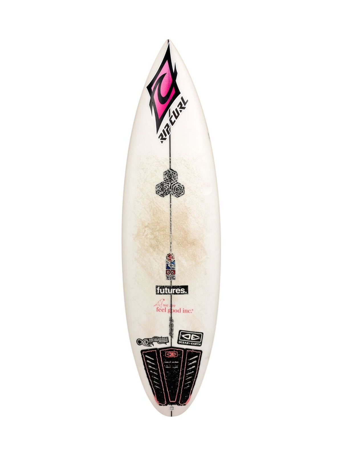Mikey February Shorty 5'8" x 18 3/8" X  2 3/16", Round, 3x  Futures Fin Boxes, PU [Good] - ID:1117482