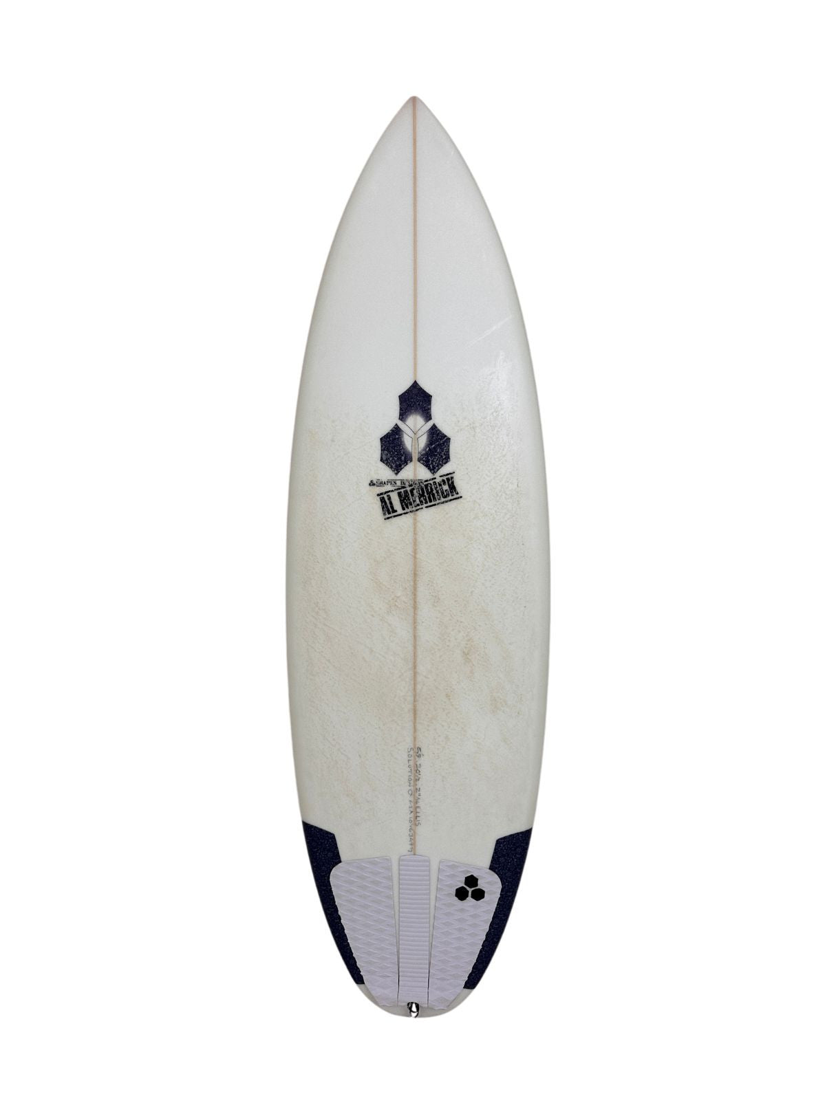 The Solution 5'9" x 20 1/2" X  2 11/16", Round, 5x  Futures Fin Boxes, EPOXY [Good] - ID:1076349